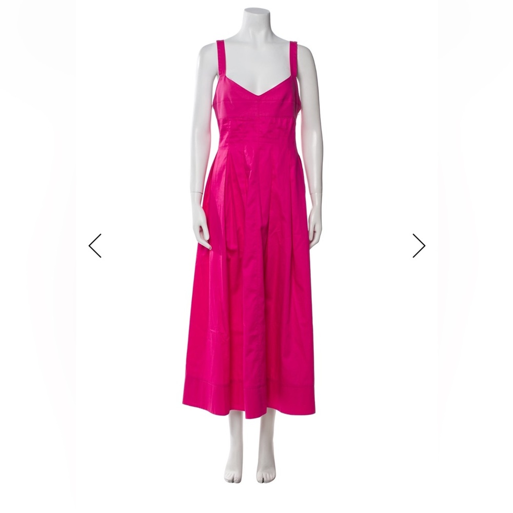 La Ligne Vibrant Pink Midi Dress